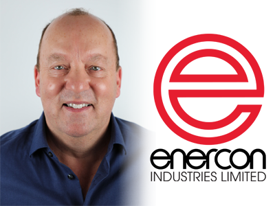 Chris Mulcock, alongside the Enercon logo