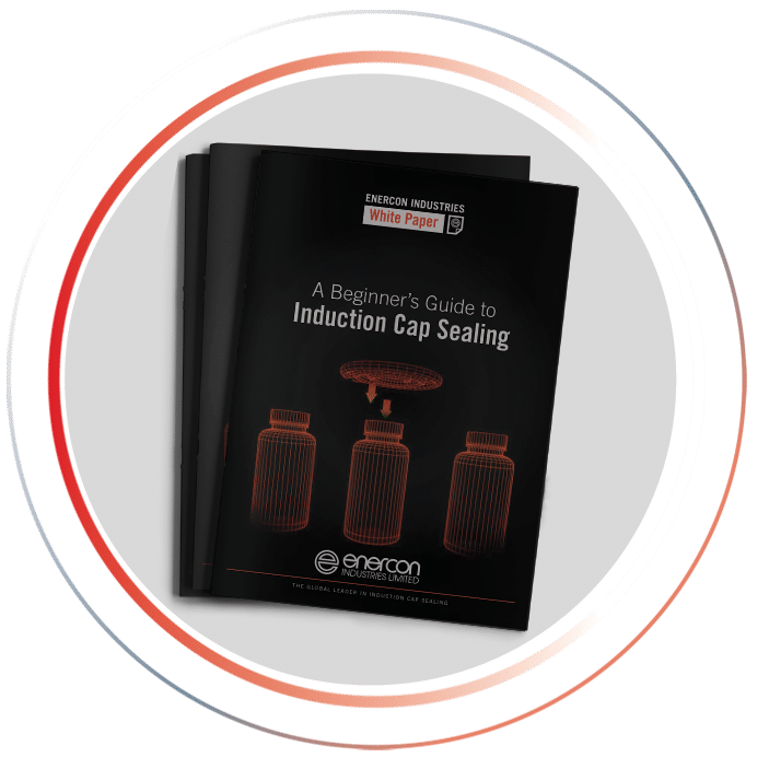 Graphic showing the front cover of the guide: Beginner's Guide to induction sealing