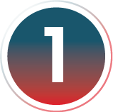 A circle icon with a 1 inside