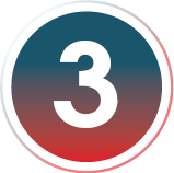 A circle icon with a 3 inside