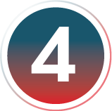 A circle icon with a 4 inside