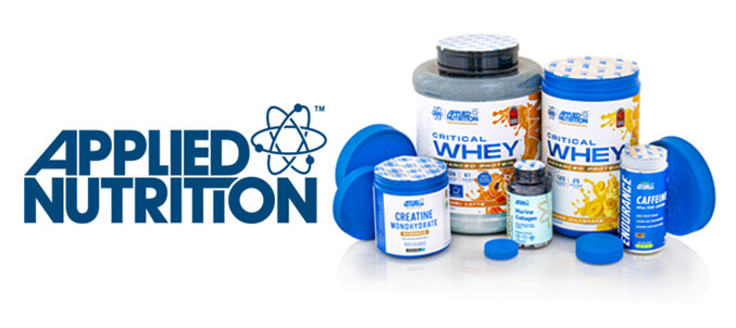 Applied Nutrition logo alongside induction sealed products